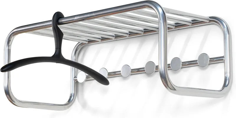 kapstok Retro Kapstok - Groovy Chrome - 6 haken - Staal van Spinder Design in Nikkel – productfoto