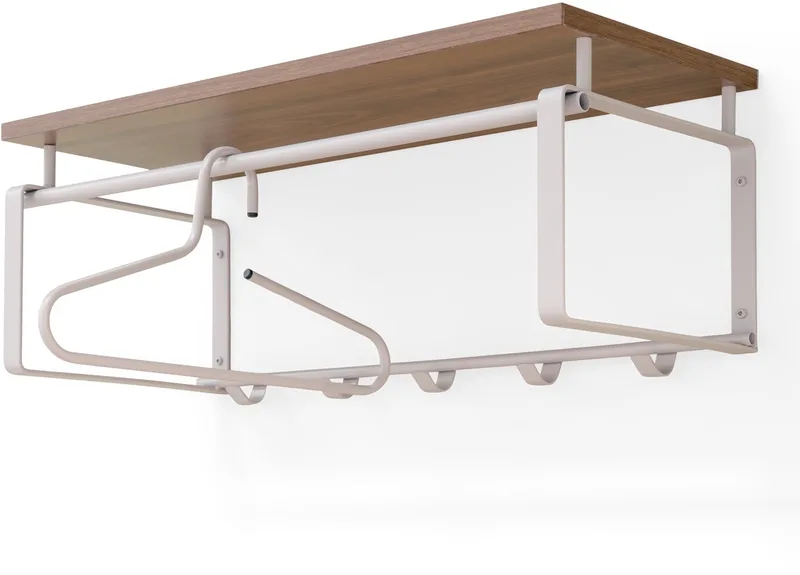 kapstok Rex 3 - 5 haken - Staal van Spinder Design in Silky Taupe – productfoto