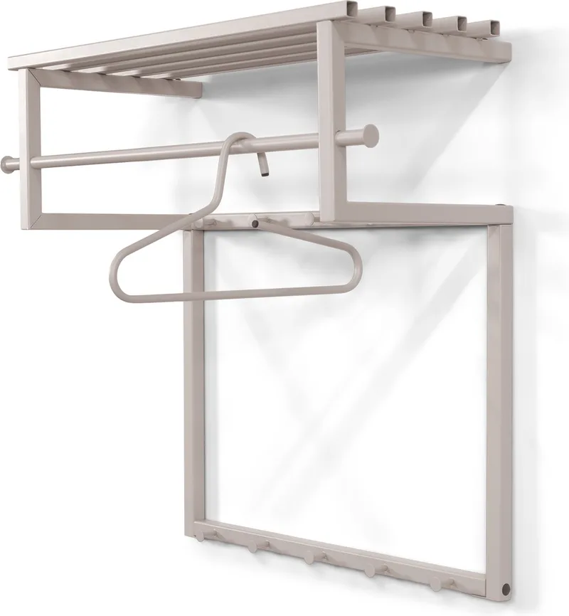 kapstok Rizzoli - 10 haken - Staal från Spinder Design i Silky Taupe – produktbild