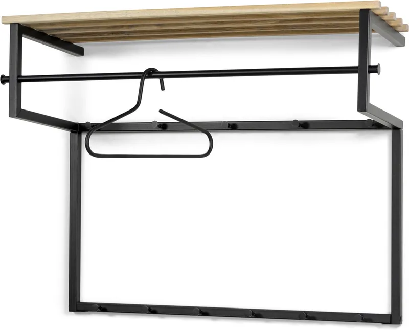 kapstok Rizzoli XL - Eiken - 11 haken - Staal de Spinder Design en Noir – photo du produit