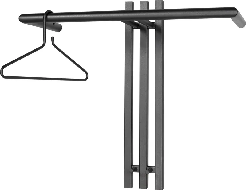 kapstok Senza 1 - 2 haken - Staal by Spinder Design in Black – product photo