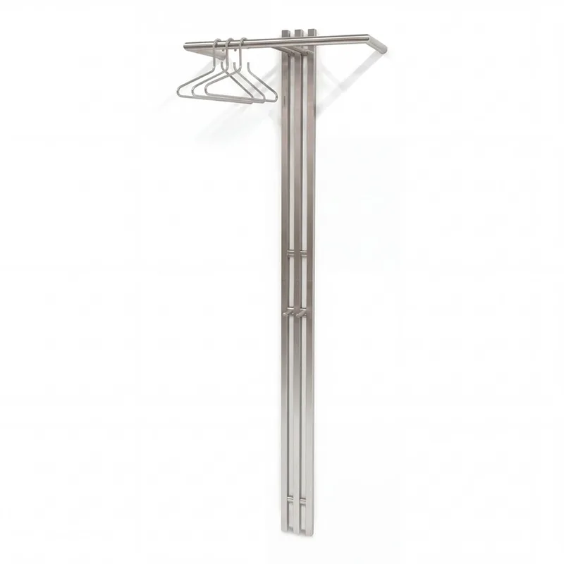 kapstok Senza 5 - 2 haken van Spinder Design in Rvs – productfoto
