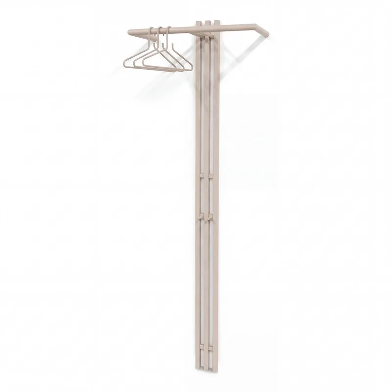 kapstok Senza 5 - 2 haken - Staal fra Spinder Design i Silky Taupe – produktbillede