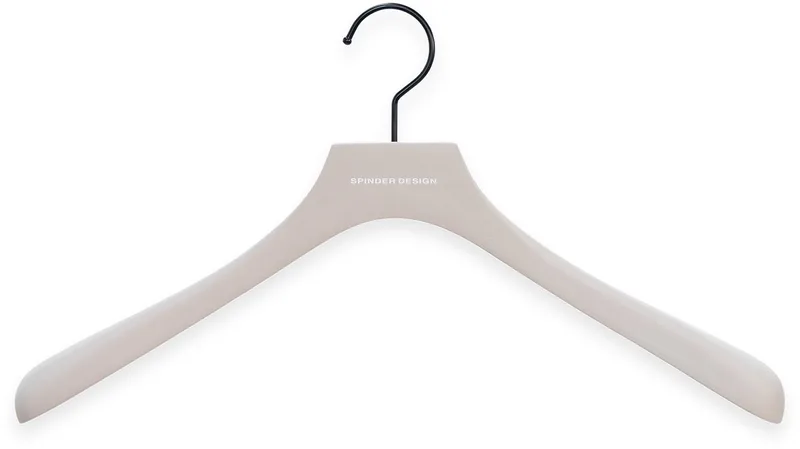 kledinghangers Lotus - set van 5 - Draaibare haak - anti slip coating från Spinder Design i Silky Taupe – produktbild