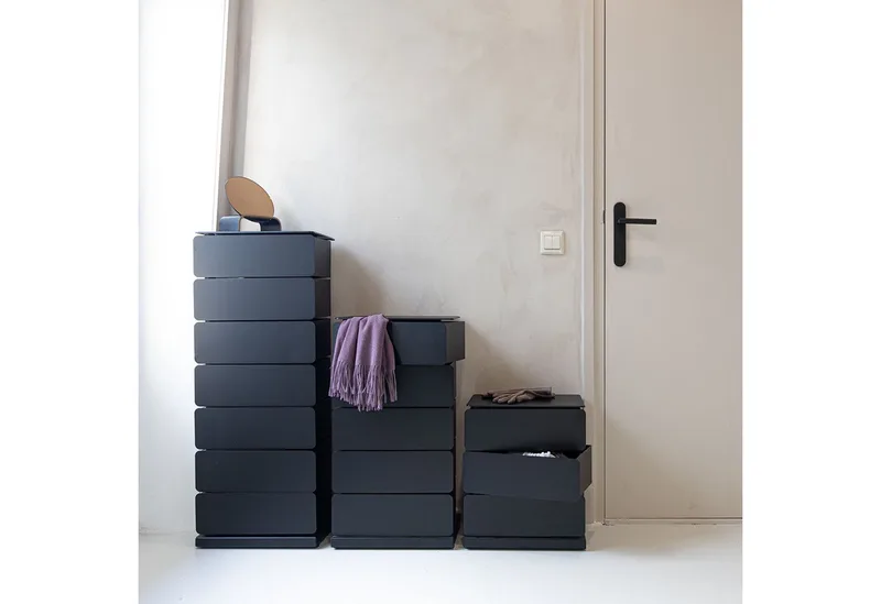 ladekast Joey 5 - Staal von Spinder Design in Schwarz – Produktfoto 5 von 5