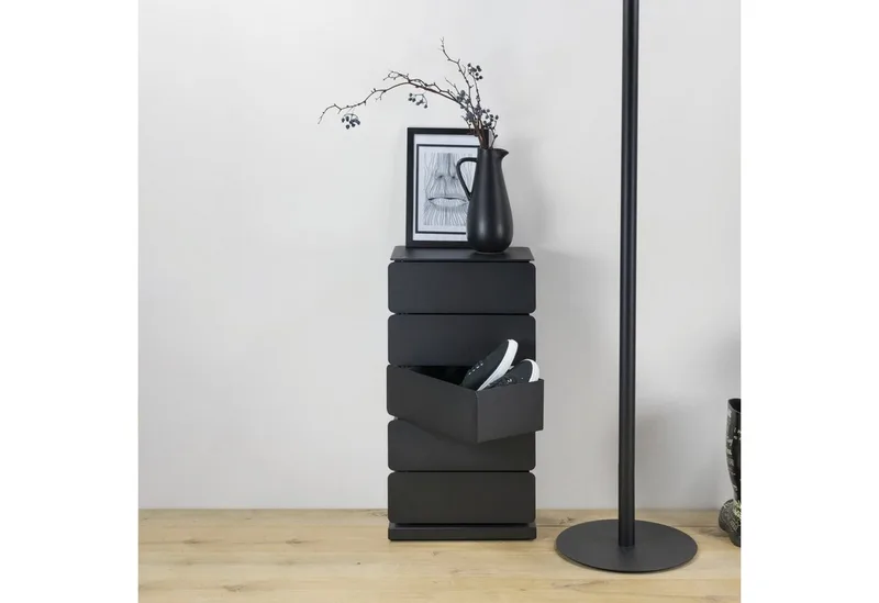 ladekast Joey 5 - Staal von Spinder Design in Schwarz – Produktfoto 2 von 5