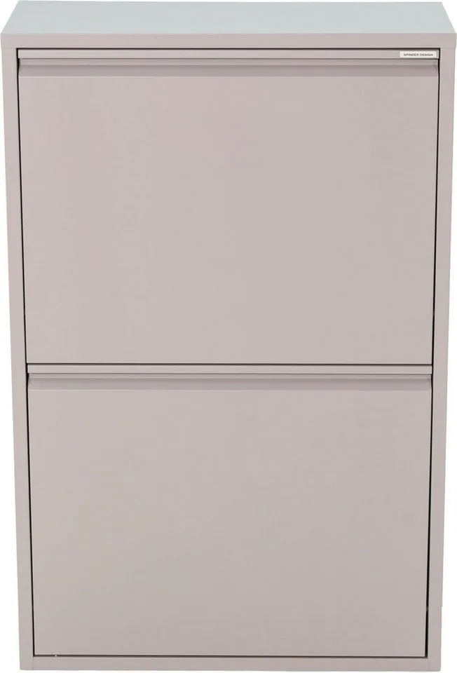 Mülltrennsystem GIGI 4, Stahl-Abfalltrennsystem mit 4x 18,5-Liter-Inneneimern van Spinder Design in Grijs – productfoto 1 van 5
