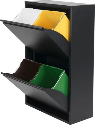 Mülltrennsystem Gigi, Metall, Breite 60 cm by Spinder Design in Black – product photo 5 of 5