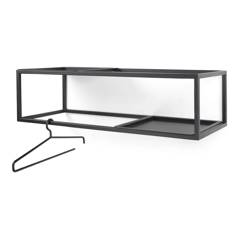 Rack Garderobenständer - schwarzer Stahl (B:78) für Büro oder Schlafzimmer, Schwarz, Spinder Design by Spinder Design – product photo