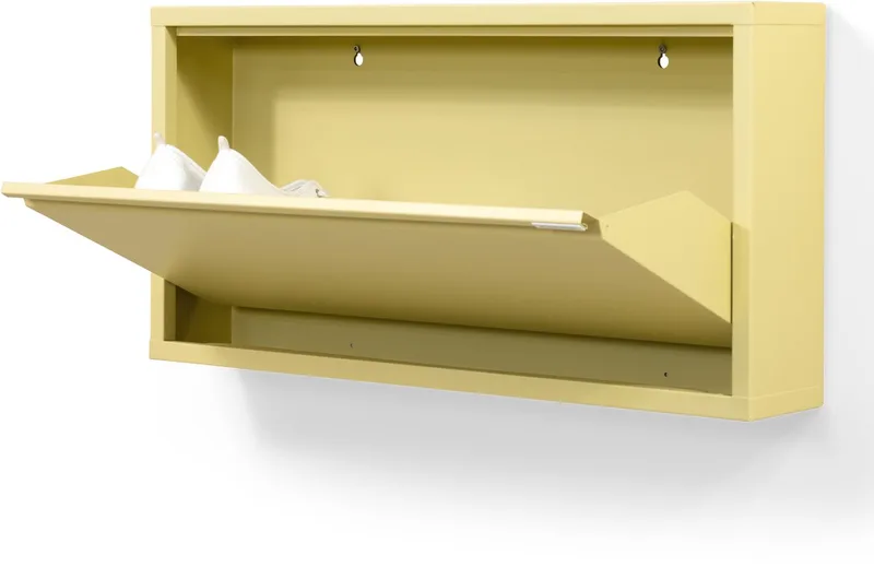 schoenenkast Billy 1 - 3 paar schoenen - Staal by Spinder Design in Butter Yellow – product photo