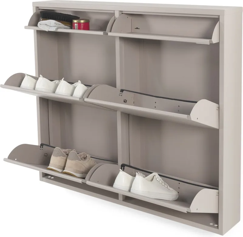 schoenenkast Billy 6 - 8 paar schoenen - Staal by Spinder Design in Silky Taupe – product photo