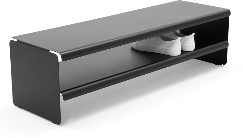 schoenenrek Linea 100 - 10 paar schoenen - Staal van Spinder Design in Zwart – productfoto