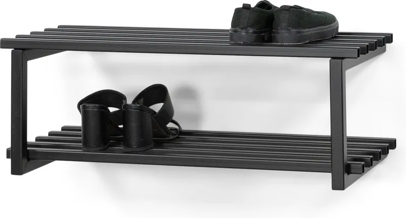 schoenenrek Rizzoli / Marco Black Edition - 6 paar schoenen - Staal van Spinder Design in Zwart – productfoto