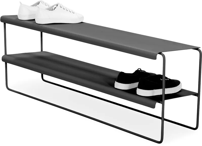 schoenrek Nivo 100 - 10 paar schoenen - Staal van Spinder Design in Zwart – productfoto
