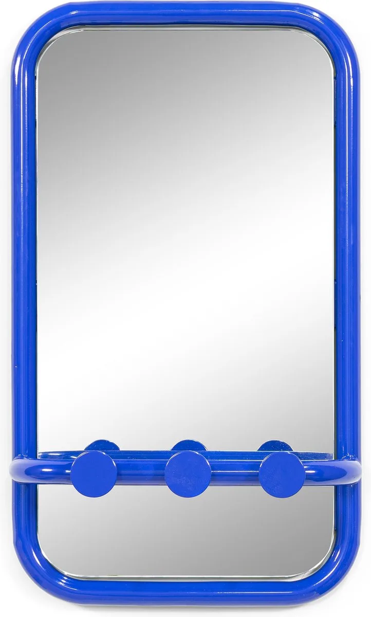 spiegel Retro Spiegel - 3 haken - Staal by Spinder Design in Ultramarine – product photo
