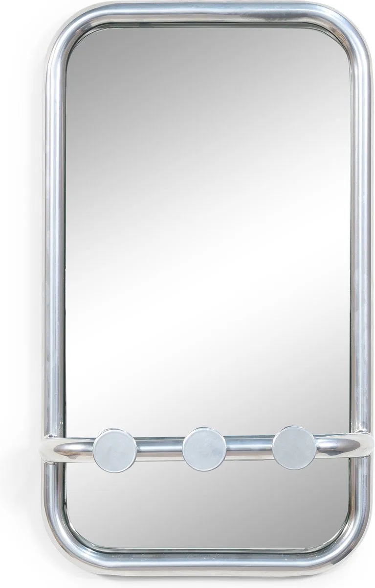 spiegel Retro Spiegel - Groovy Chrome - 3 haken - Staal by Spinder Design in Nikkel – product photo