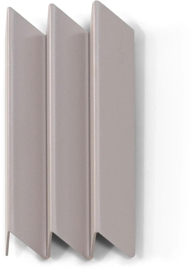 x BUDDE kapstok Sensu S - 3 haken - Staal van Spinder Design in Silky Taupe – productfoto