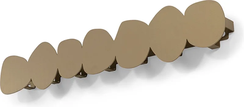 x Eva van de Ven kapstok Tumulo Large - 7 haken - Staal från Spinder Design i Champagne – produktbild