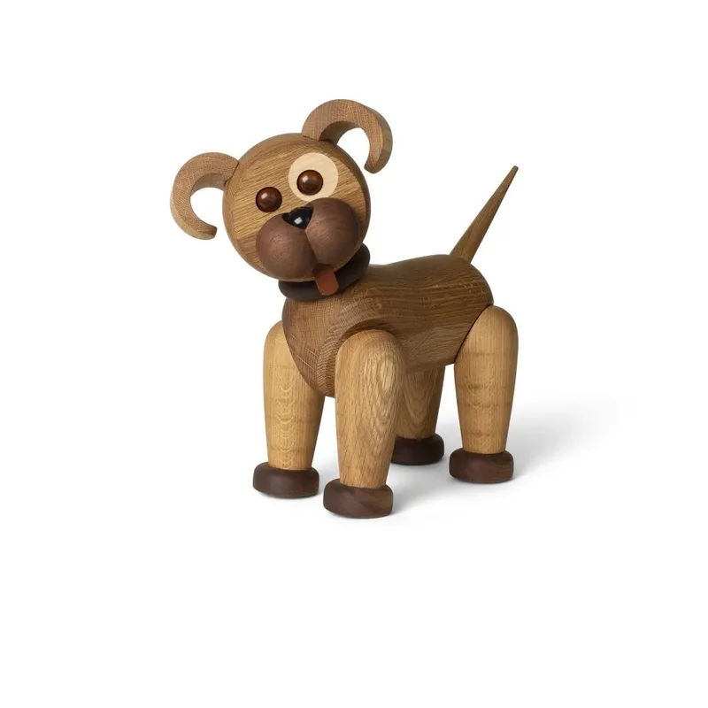 Big Happy Hund Holzdekoration Eiche von Spring Copenhagen – Produktfoto
