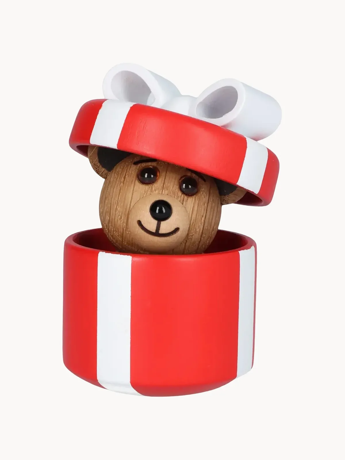 Decoratief kerstobject Gifting Teddy van beukenhout från Spring Copenhagen – produktbild