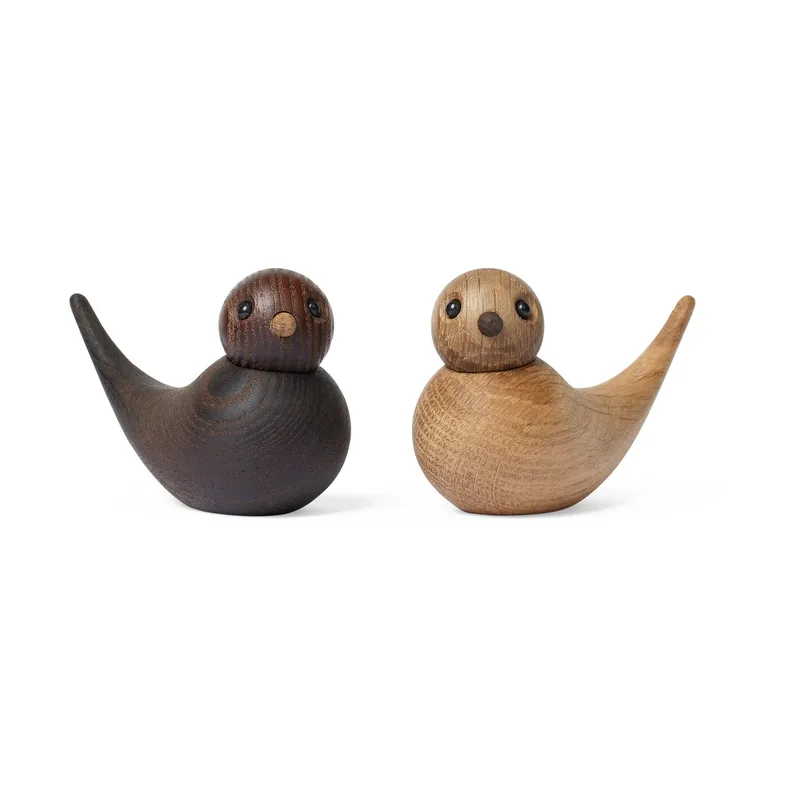 Sweeties Schwalben Dekoration 5,4 cm 2-teilig oak von Spring Copenhagen – Produktfoto