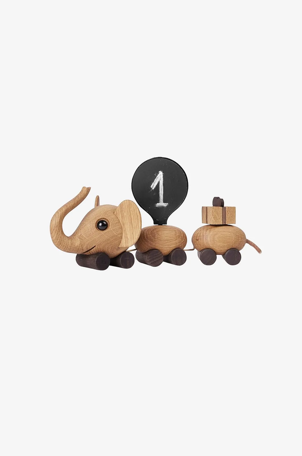 Trædekoration Fødselsdagstog Elefant 26 cm - Pynteting fra Spring Copenhagen i Natur – produktbillede