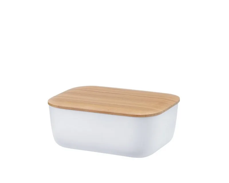 Butterdose RIG-TIG BOX-IT Butterdose, PBT Kunststoff, Holzrohrpflanze van Stelton in Weiß – productfoto