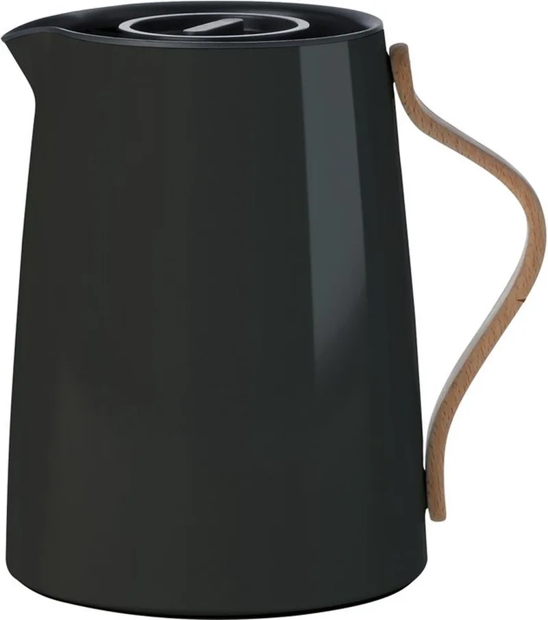 Emma Theekan met filter - 1L van Stelton in Zwart – productfoto
