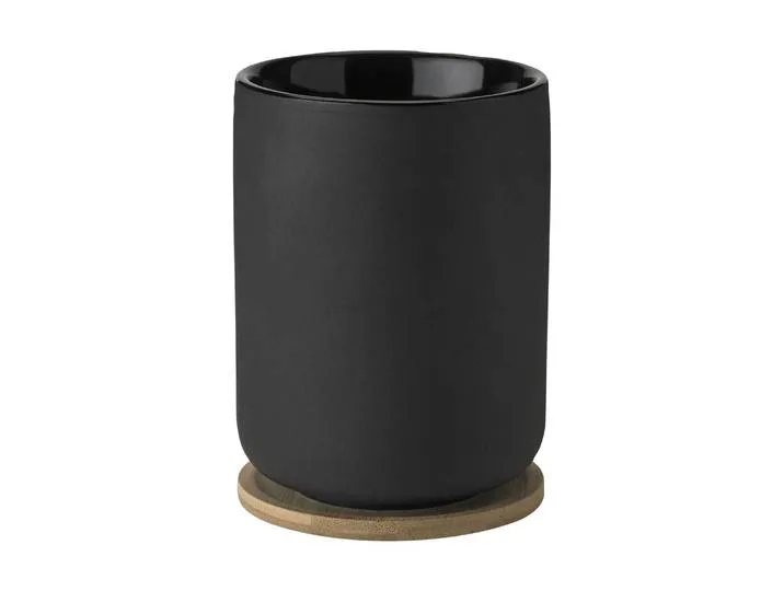 Theo thermosbeker met onderzetter 25 cl Black by Stelton – product photo