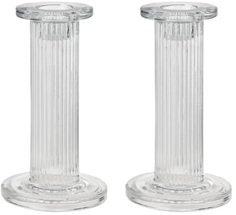 Pilastro kandelaar H13cm D7cm set van 2 helder de Stelton en Glas – photo du produit