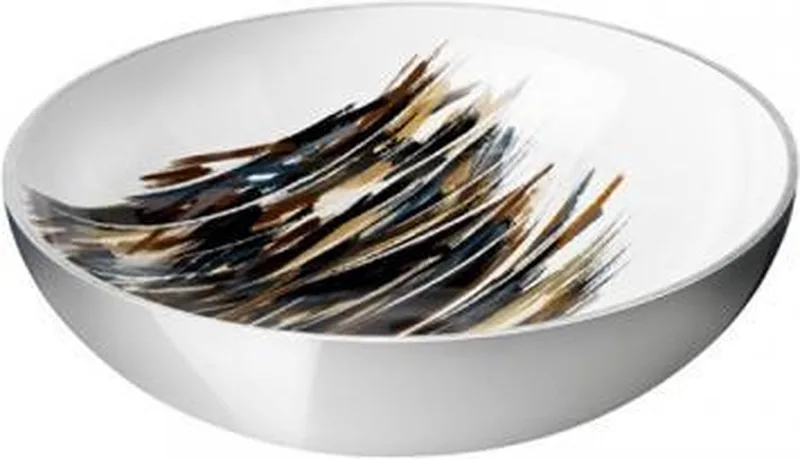 Stockholm Lignum Schaal small 20 cm von Stelton in Wit, bruin, zwart – Produktfoto