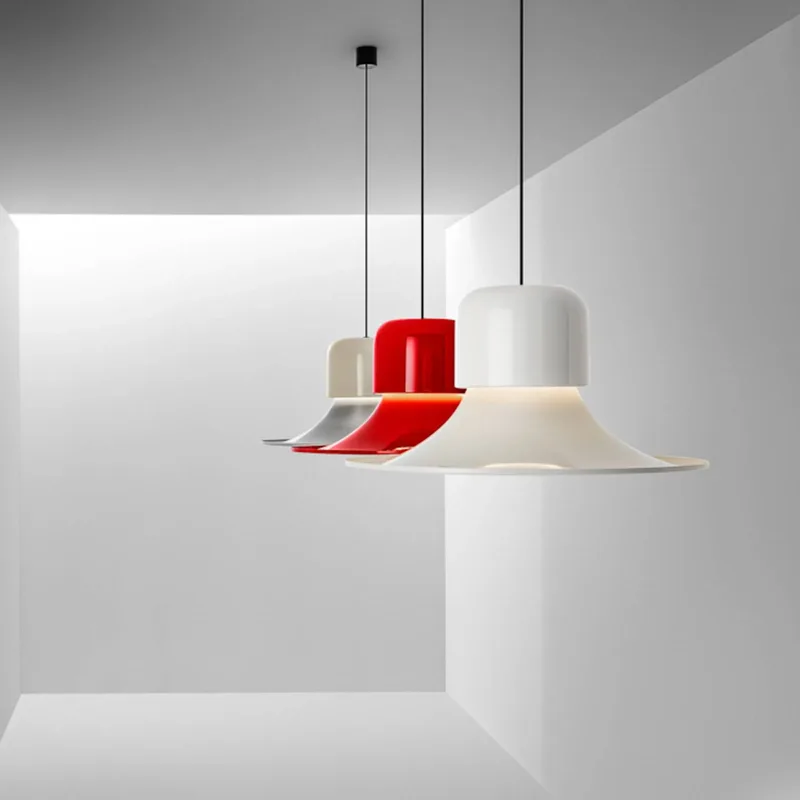 Campana LED hanglamp, DALI-Push, rood by Stilnovo in Glanzend rood (RAL 3000) – product photo