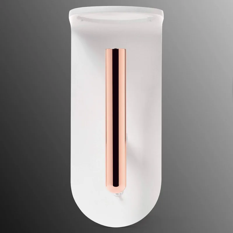 Draaibare en kantelbare LED wandlamp 2Nights_W2 van Stilnovo in Wit, koper, oranje – productfoto