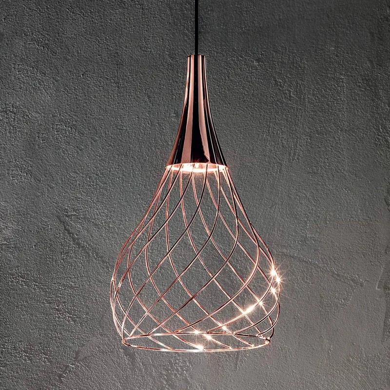 Functionele LED hanglamp Mongolfier_P1 van Stilnovo in Koper, zwart – productfoto