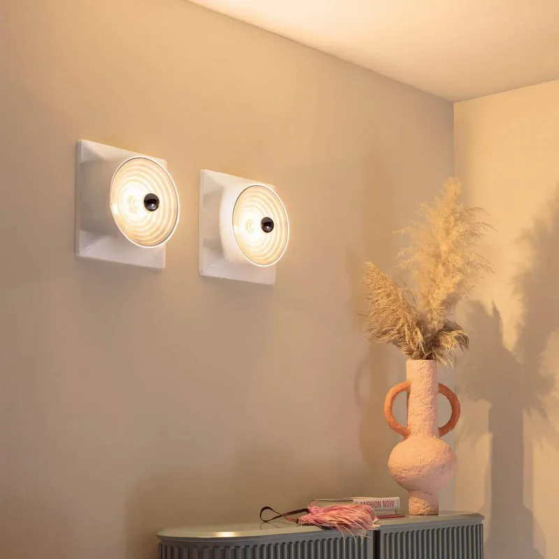 Goletta plafondlamp, glanzend rood/aluminiumkleurig van Stilnovo in Glanzend rood, aluminiumkleurig – productfoto
