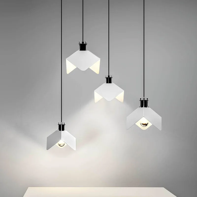 hanglamp Triedo, wit, lengte 29 cm, metaal fra Stilnovo i Hvid, Sort – produktbillede 4 af 5