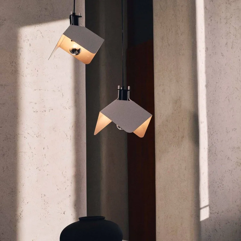 hanglamp Triedo, wit, lengte 29 cm, metaal från Stilnovo i Vit, Svart – produktbild