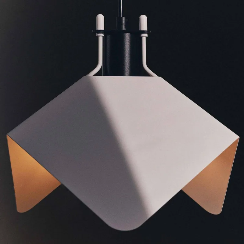 hanglamp Triedo, wit, lengte 29 cm, metaal fra Stilnovo i Hvid, Sort – produktbillede 5 af 5
