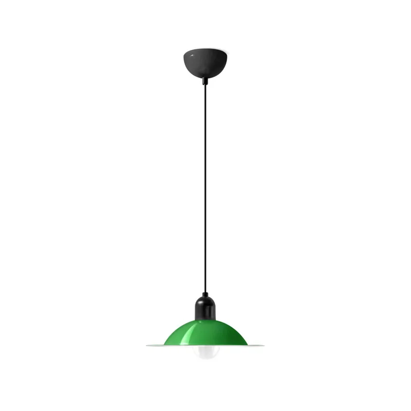 Lampiatta LED hanglamp, Ø 28 cm, groen fra Stilnovo i Groen (RAL 6029), zwart, wit (RAL 9016) – produktbillede