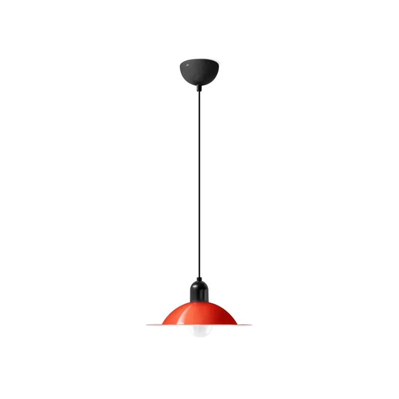 Lampiatta LED hanglamp, Ø 28 cm, koraal de Stilnovo en Rood (RAL 2002), zwart, wit (RAL 9016) – photo du produit