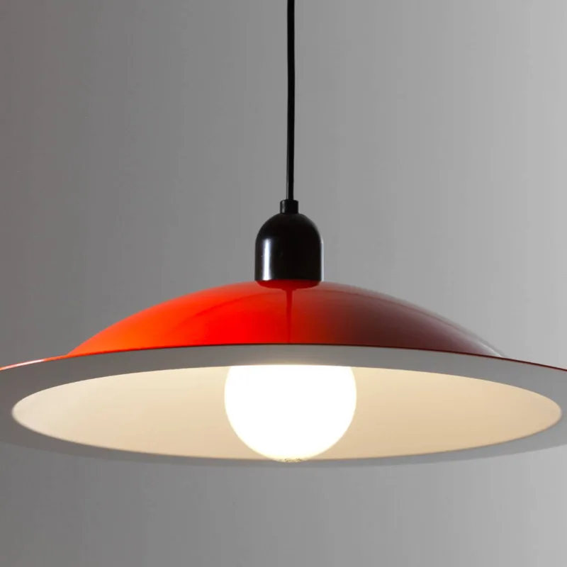 Lampiatta LED hanglamp, Ø 50 cm, koraal de Stilnovo en Rood (RAL 2002), zwart, wit (RAL 9016) – photo du produit