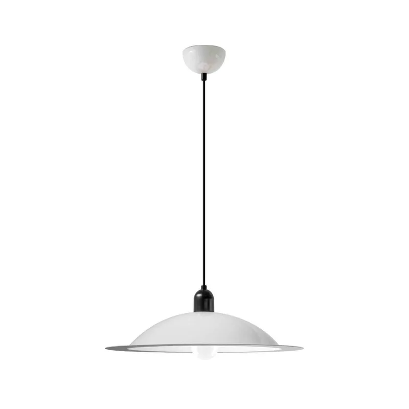 Lampiatta LED hanglamp, Ø 50 cm, wit de Stilnovo en Wit (RAL 9016), zwart – photo du produit