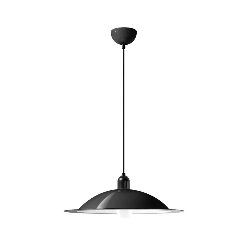 Lampiatta LED hanglamp, Ø 50 cm, zwart de Stilnovo en Zwart (RAL 9005), wit (RAL 9016) – photo du produit