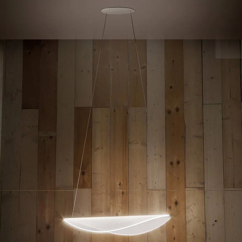LED hanglamp Diphy, 76 cm, DALI-dimbaar by Stilnovo in Wit, transparant – product photo