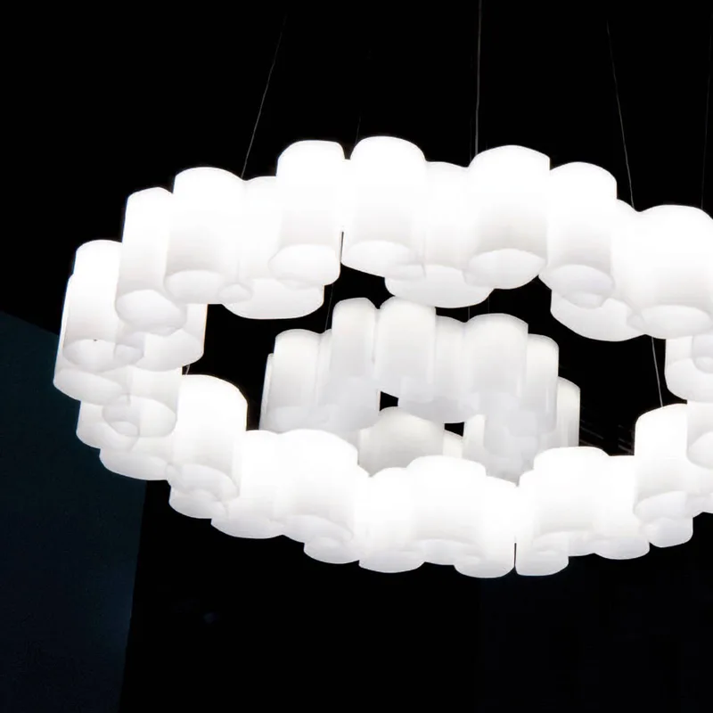 LED hanglamp Honey, dimbaar, rond, 58 cm van Stilnovo in Wit – productfoto