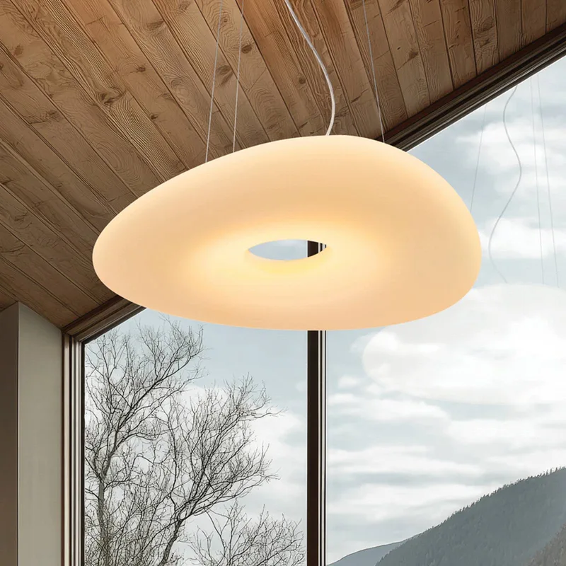LED hanglamp Mr. Magoo, DALI 52 cm warm wit van Stilnovo in Wit, zilvergrijs – productfoto