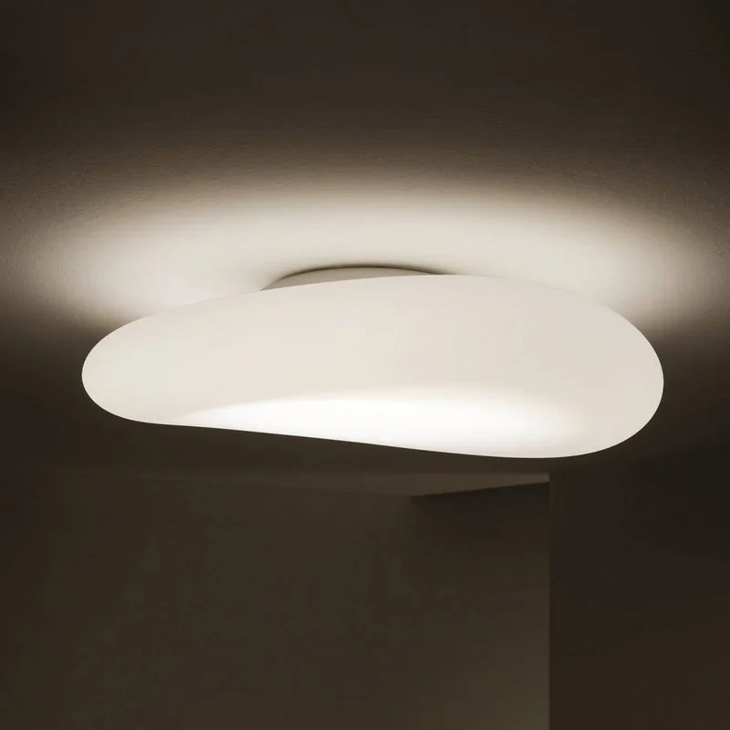 Mr. Magoo LED plafondlamp, fase, Ø76cm från Stilnovo i Wit gemonteerd (RAL 9003), wit opaal – produktbild