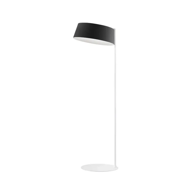 Oxygen FL2 LED vloerlamp, zwart by Stilnovo in Zwart, wit reliëf (RAL 9003) – product photo