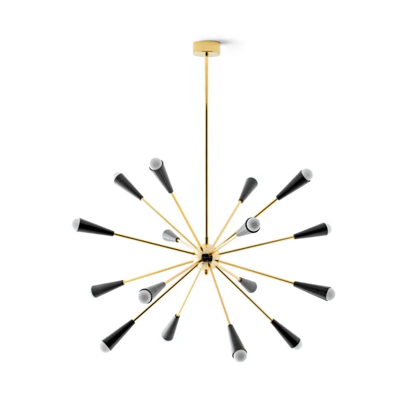 Sputnik LED hanglamp, goud/zwart von Stilnovo in Goud, zwart (RAL 9005) – Produktfoto