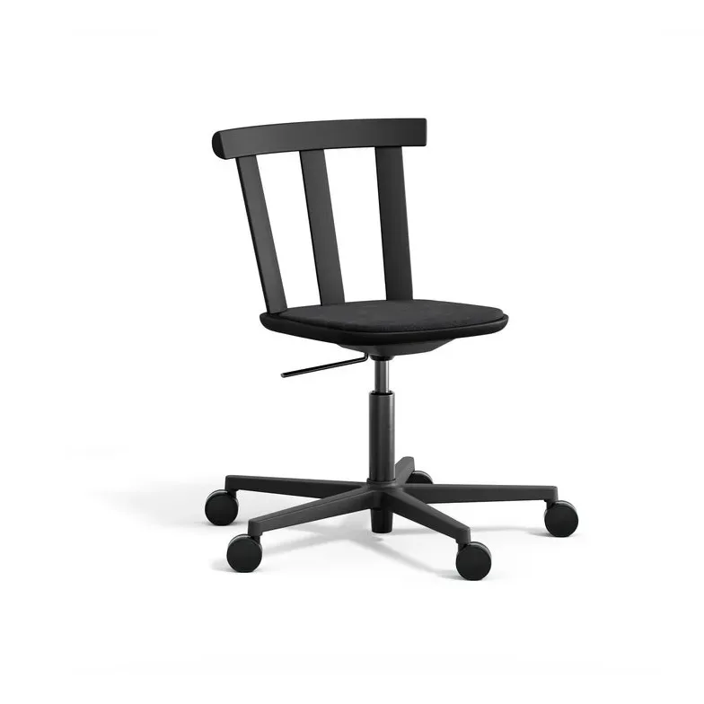 Alt Drehstuhl mit gepolstertem Sitz Eiche Hallingdal 65-180 schwarz-mattschwarz 99 by Stolab – product photo